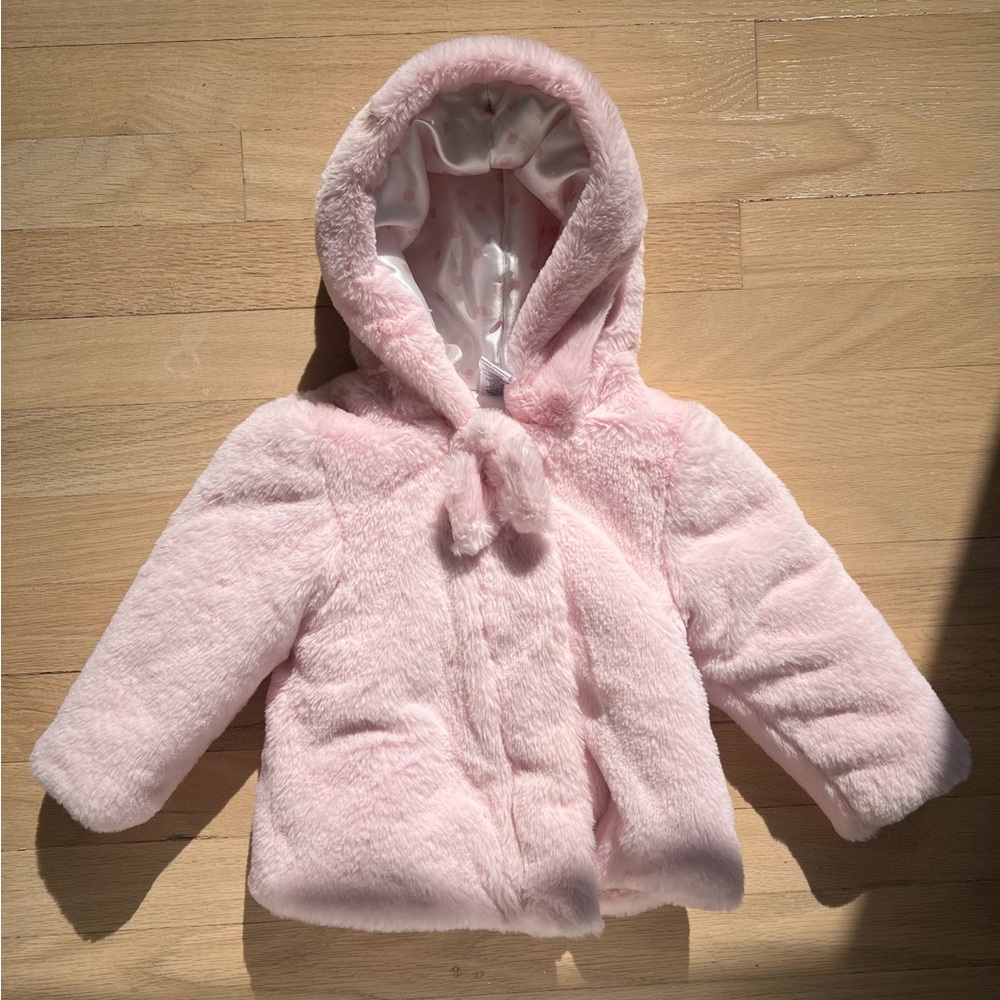 18M faux fur girls winter coat